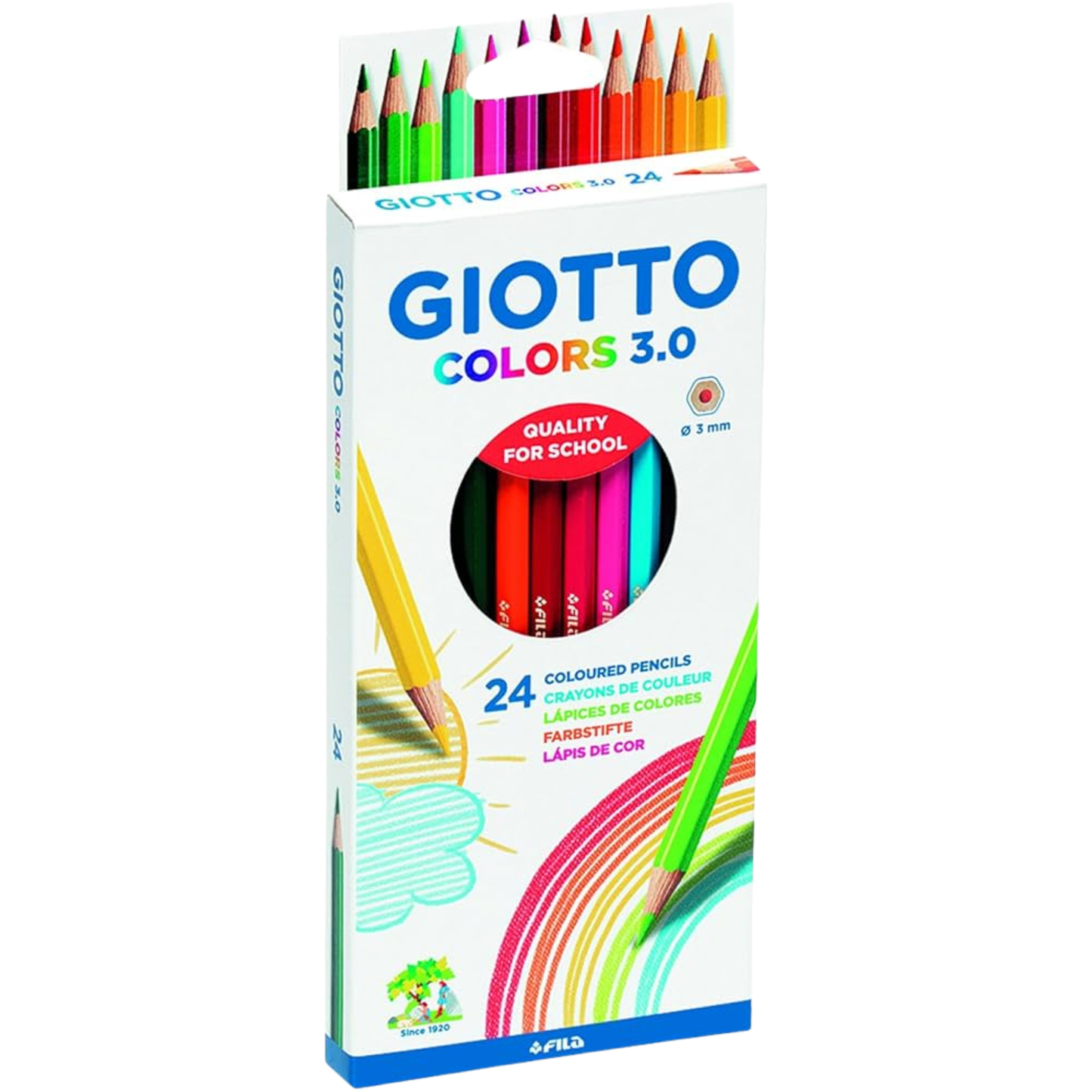 GIOTTO COLORS 3.0 PINTURAS DE COLORES (CAJA DE 24 LÁPICES)