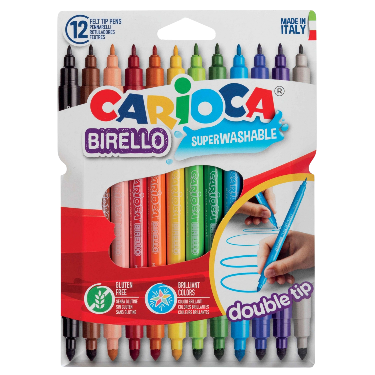 ROTULADOR CARIOCA BIRELLO 12 ROTULADORES DOBLE PUNTA