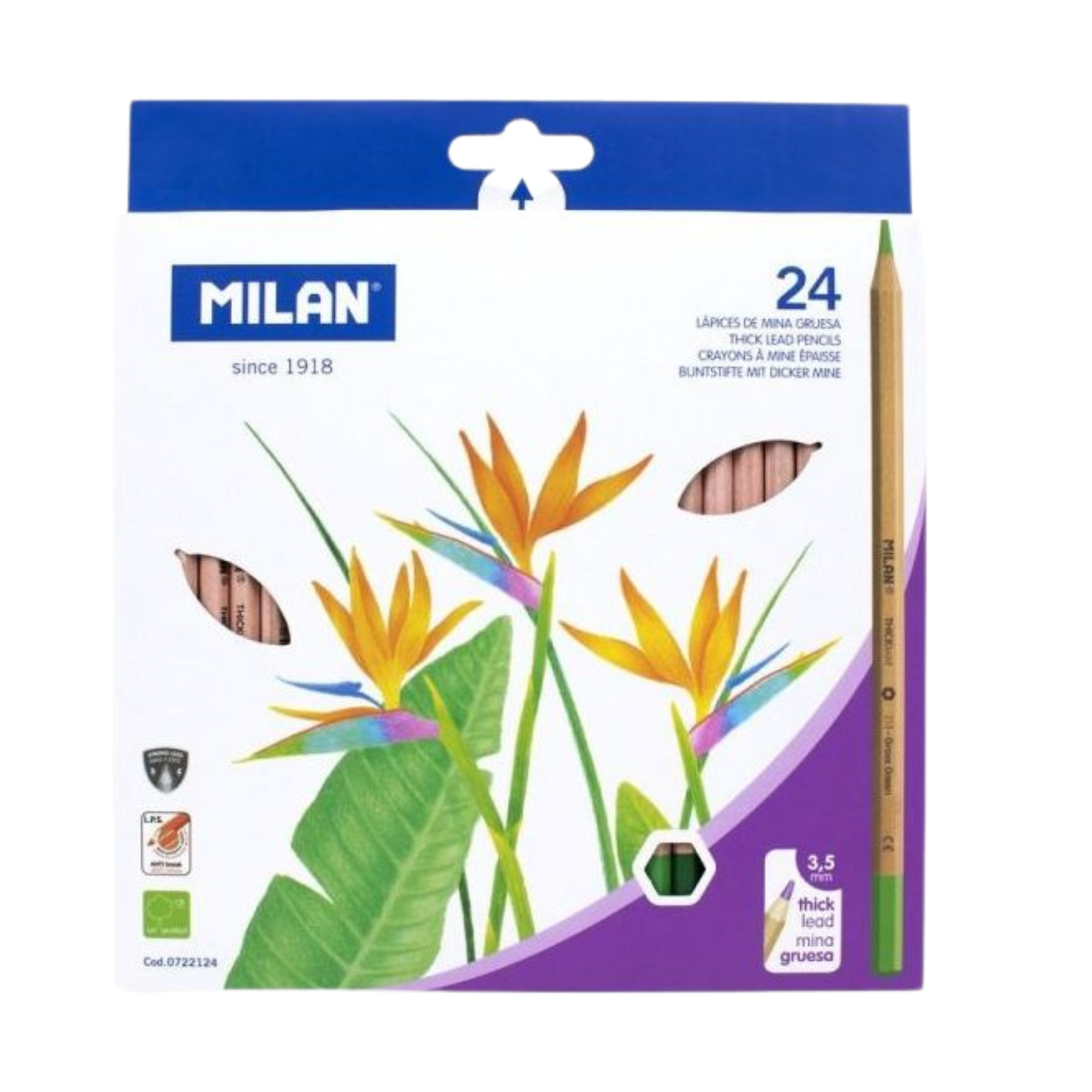 MILAN PINTURAS DE COLORES (CAJA DE 12, 24 O 48 LÁPICES)