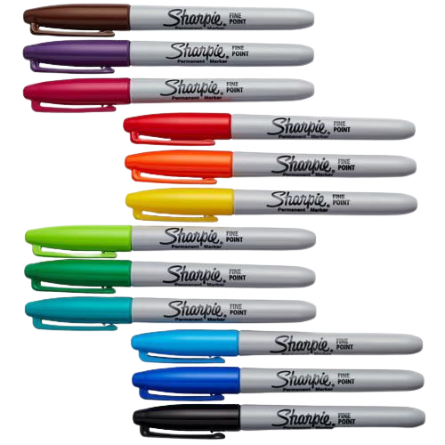 ROTULADOR SHARPIE FINE POINT PERMANENT PACK DE 12